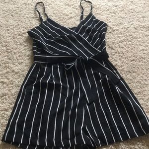 Black and white romper